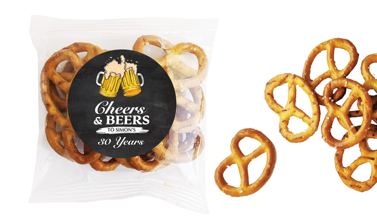 Cheers And Beers Personalised Bag Of Pretzels