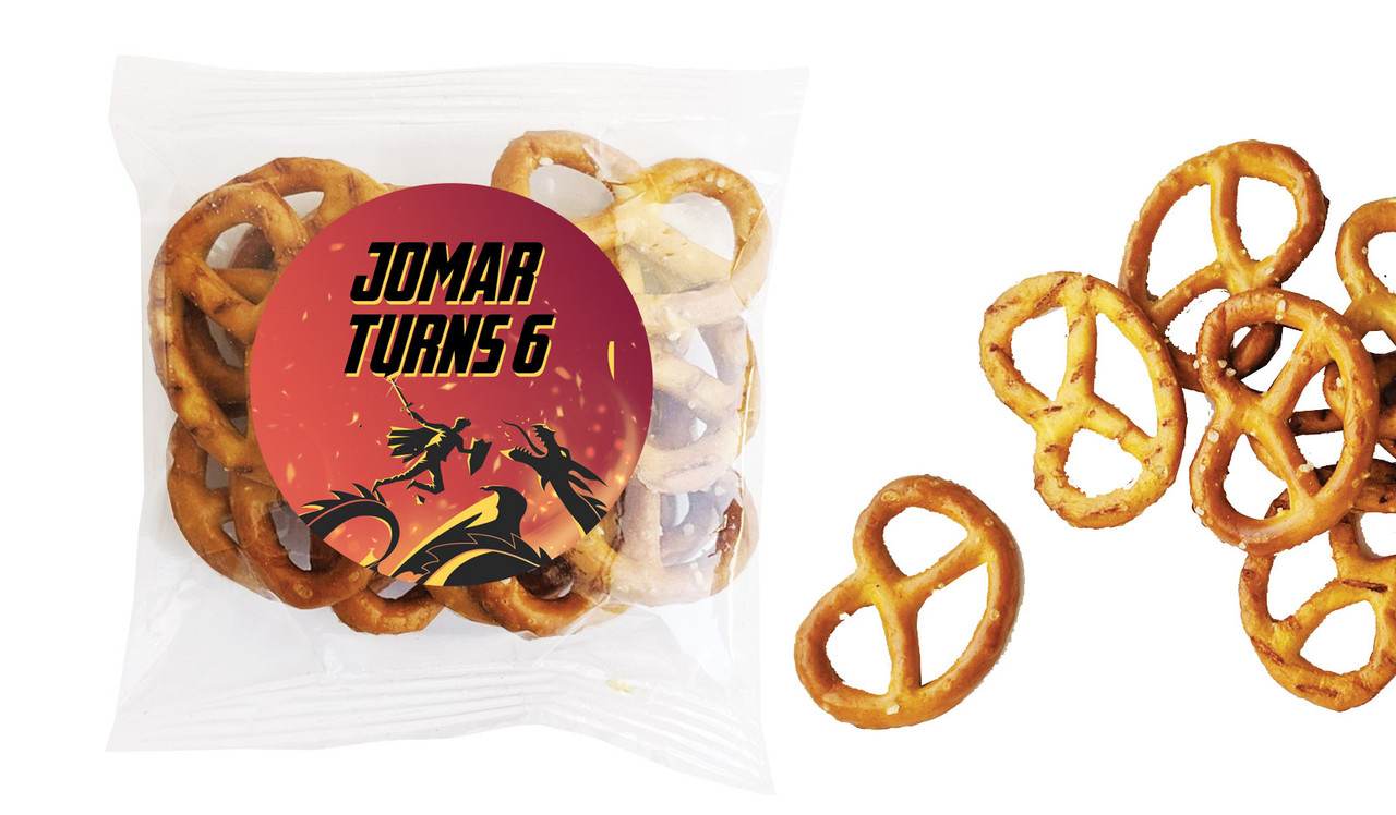 Dragon Kids Party Personalised Bag Of Pretzels