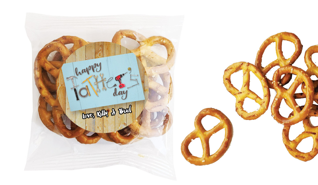 Dad's Tool Box Fathers Day Personalised Bag Of Pretzels