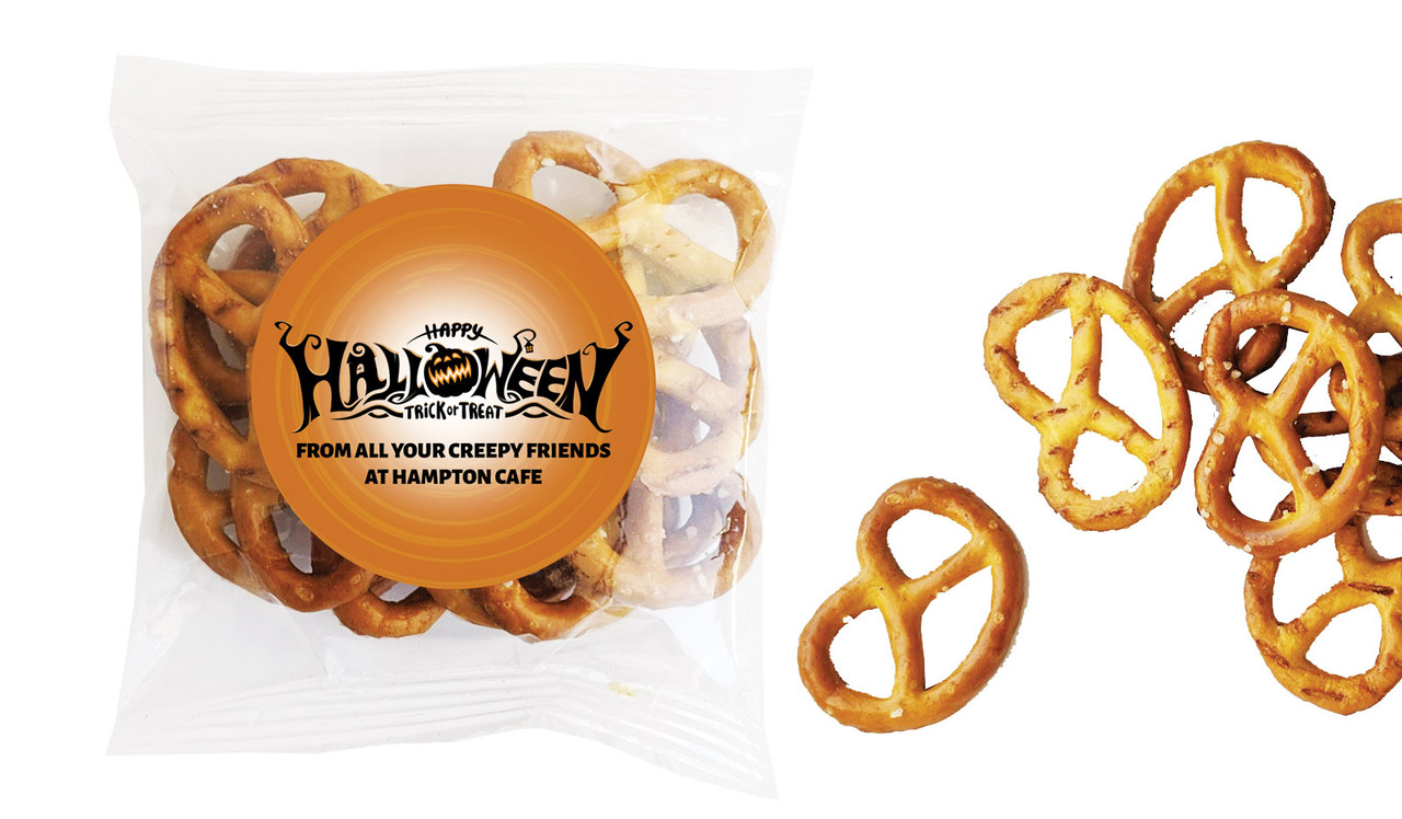 Halloween Script Halloween Personalised Bag Of Pretzels