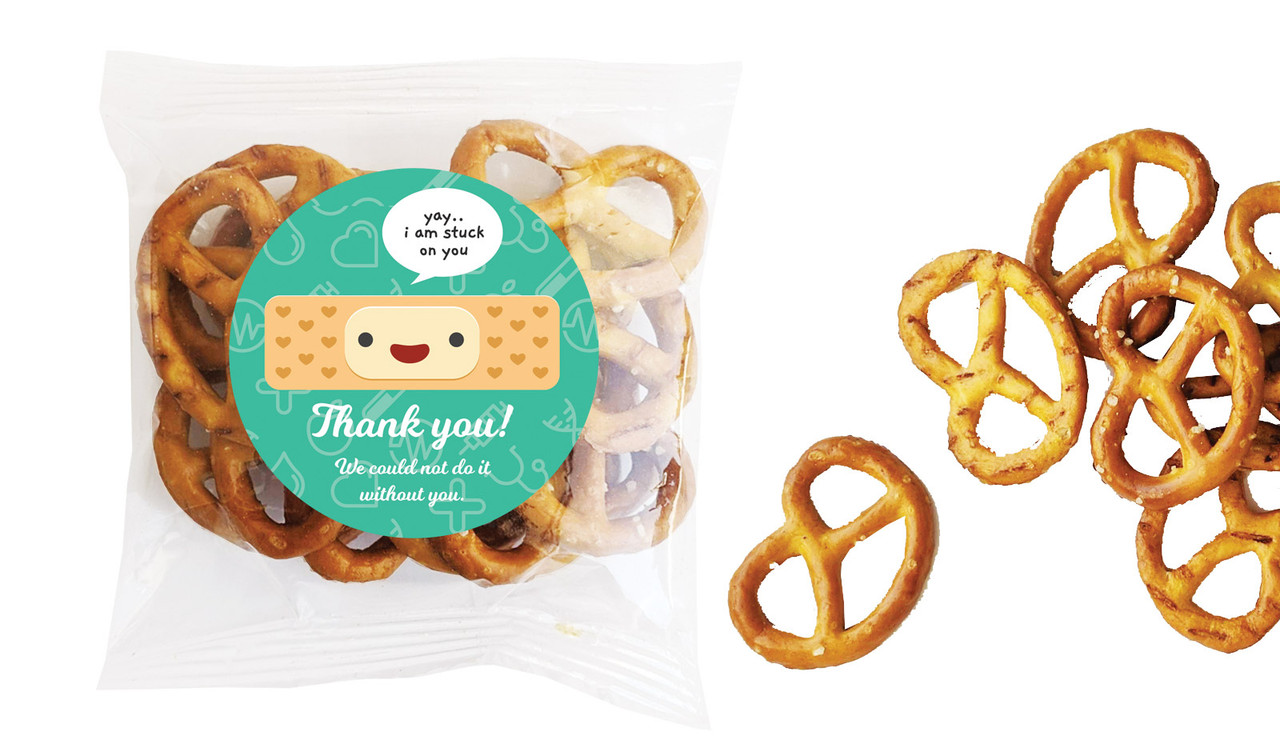 Happy Band Aid International Nurses Day Personalised Bag Of Pretzels