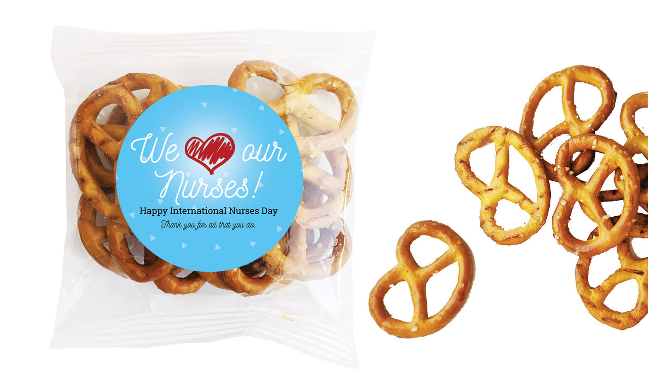 We Love Our Nurses International Nurses Day Personalised Bag Of Pretzels