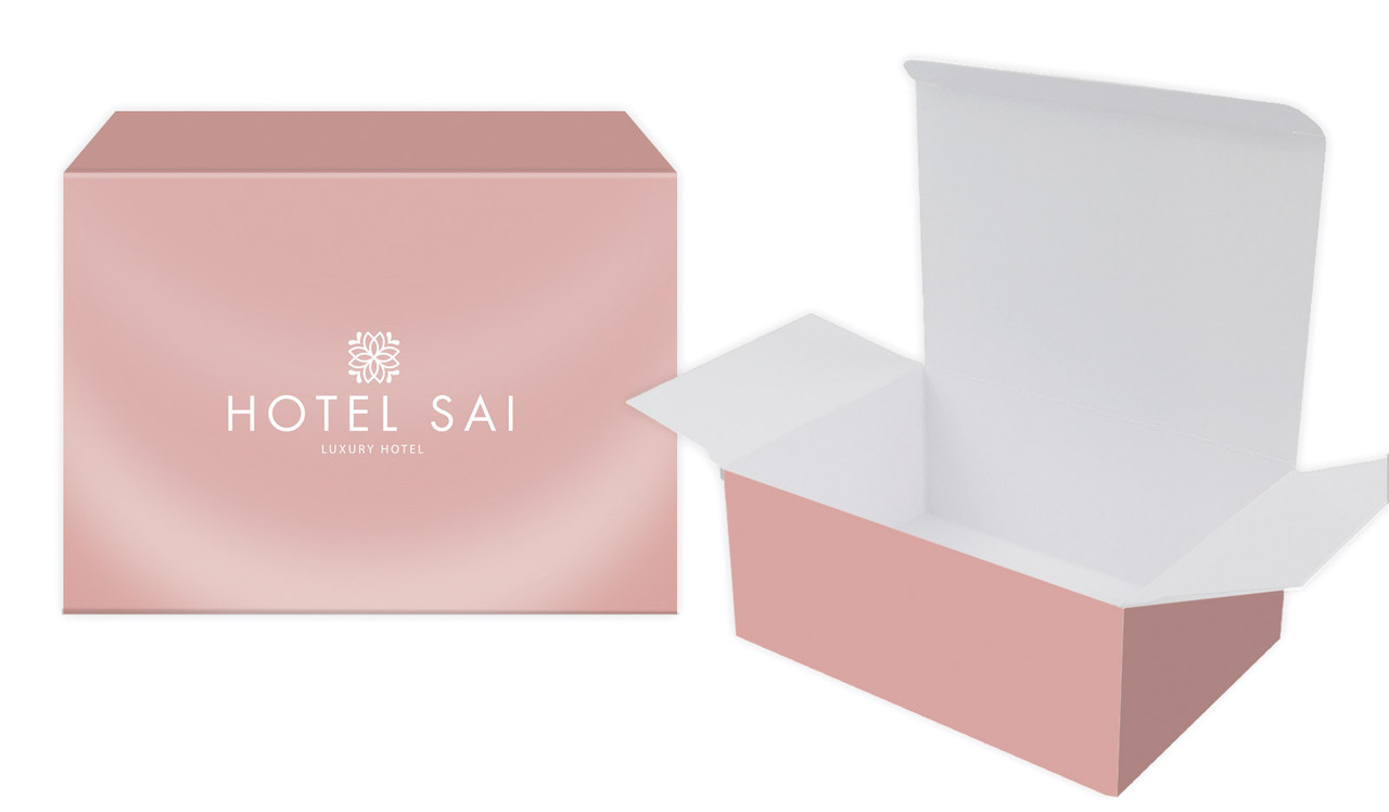 Blush Background Hospitality Branded Tuck Gift Box