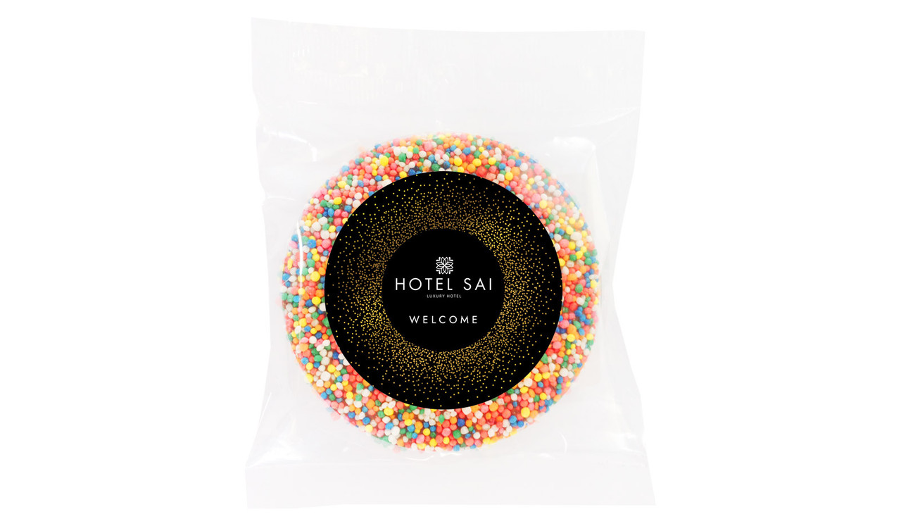 Confetti Centric Hospitality Branded Chocolate Freckle