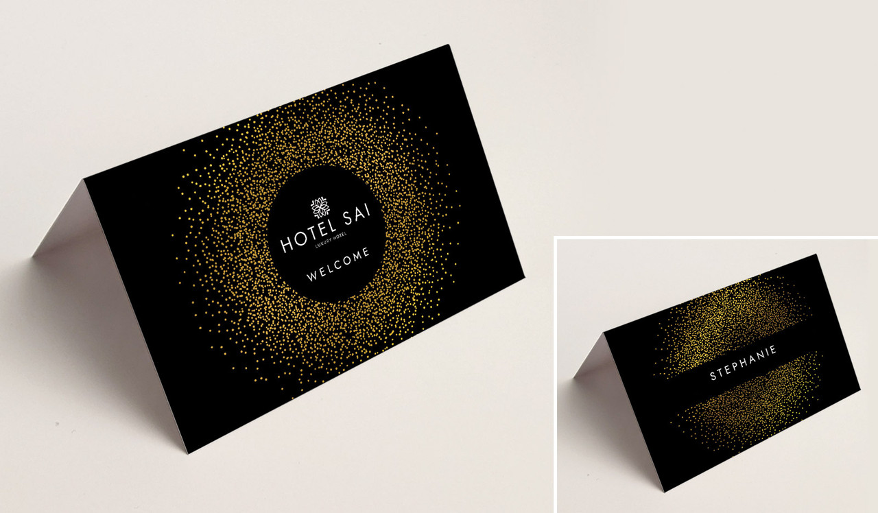 Confetti Centric Hospitality Branded Place Cards