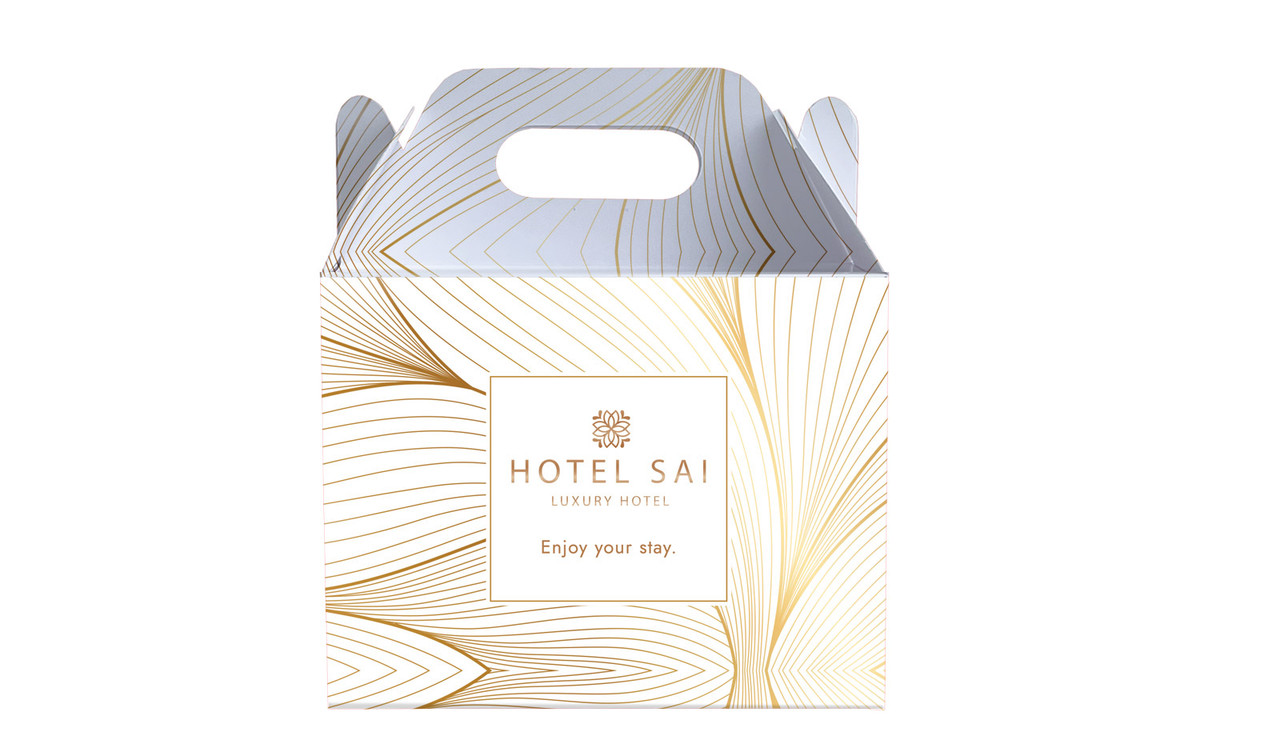 Flowing Lines Hospitality Branded Gable Favour Box