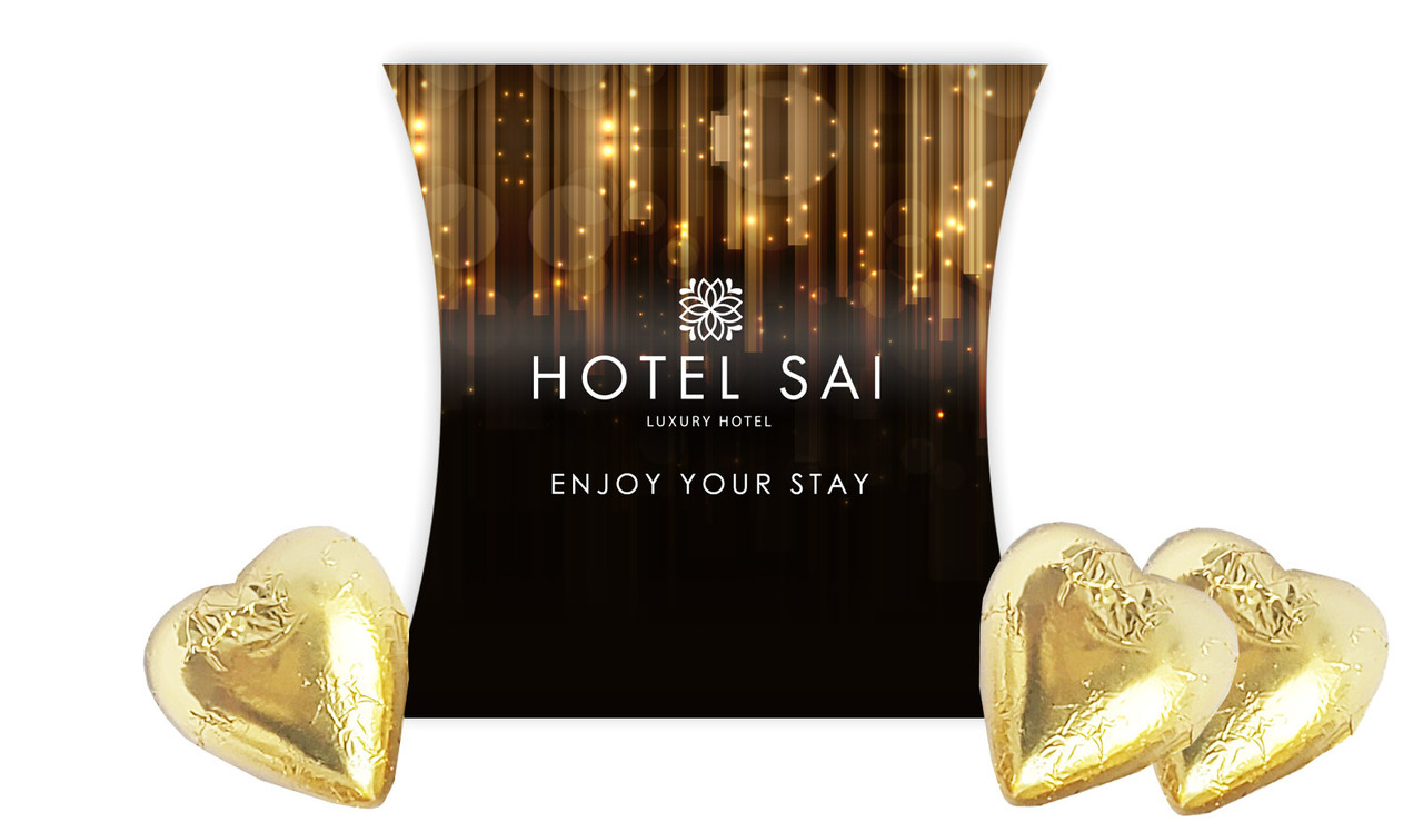 Hanging Glass Hospitality Branded Pillow Boxes