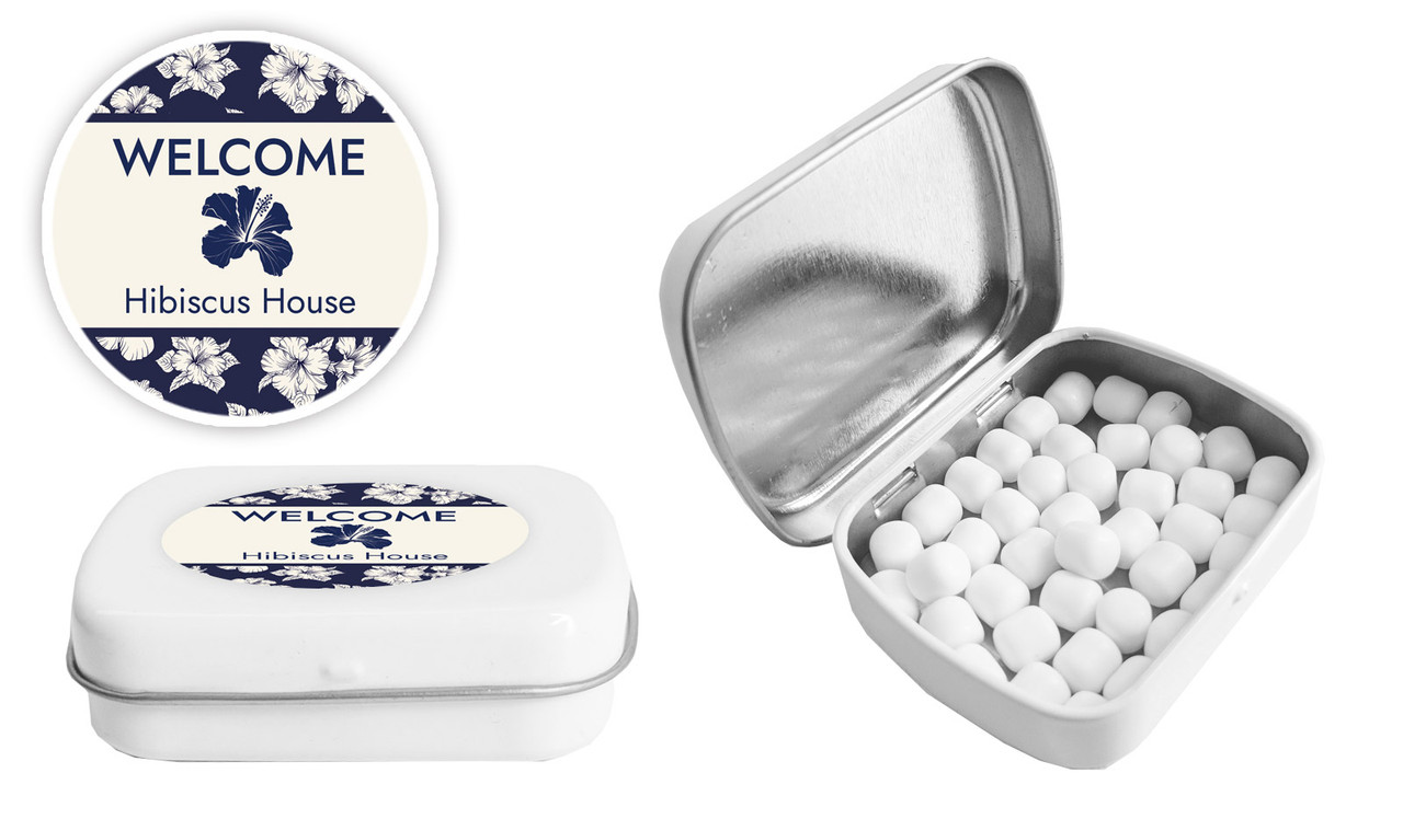 Hibiscus Hospitality Branded Mint Tins