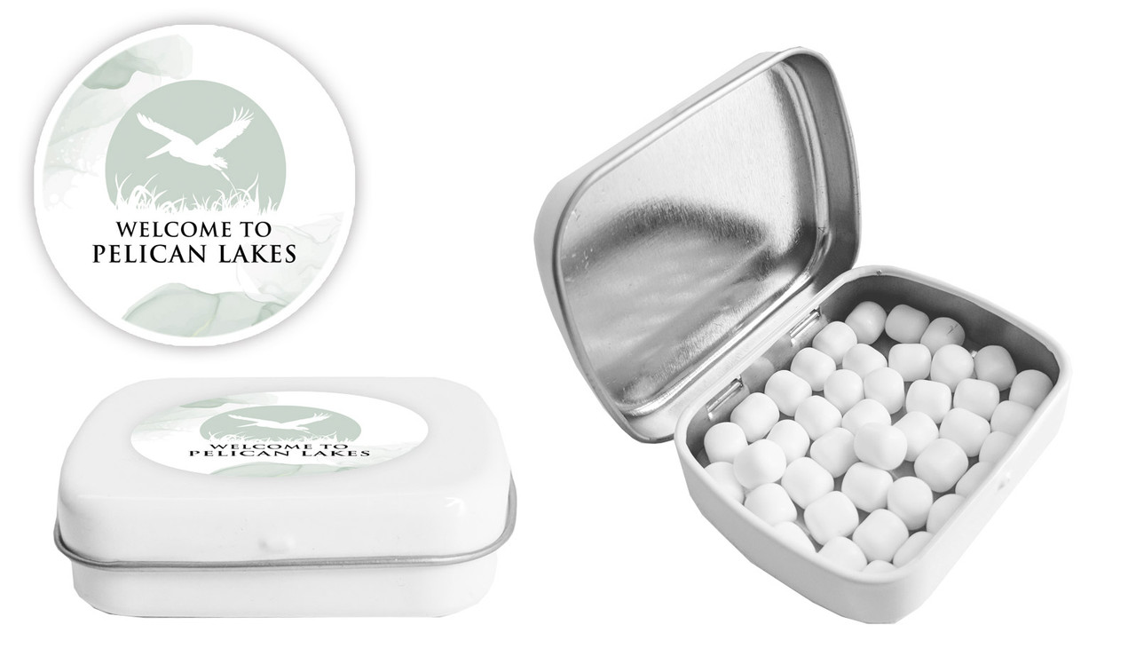 Misty Watercolour Hospitality Branded Mint Tins