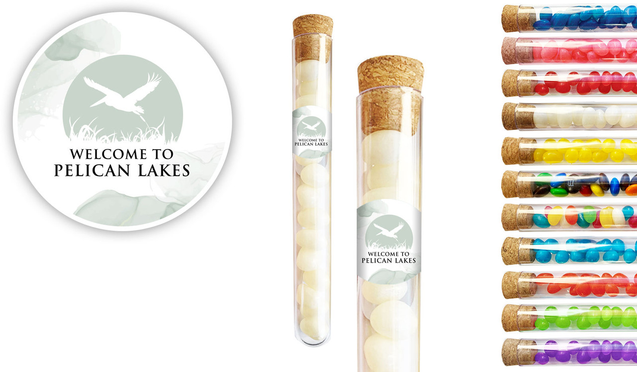 Misty Watercolour Hospitality Branded Test Tubes