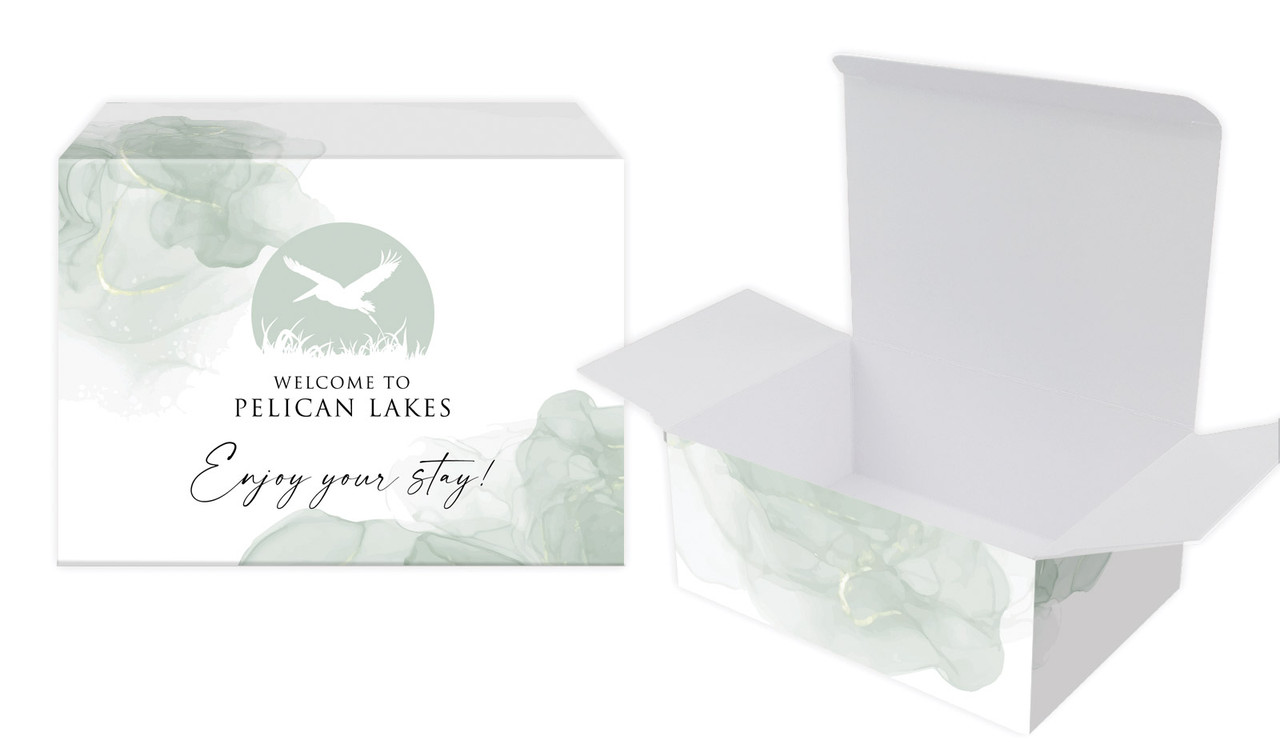Misty Watercolour Hospitality Branded Tuck Gift Box