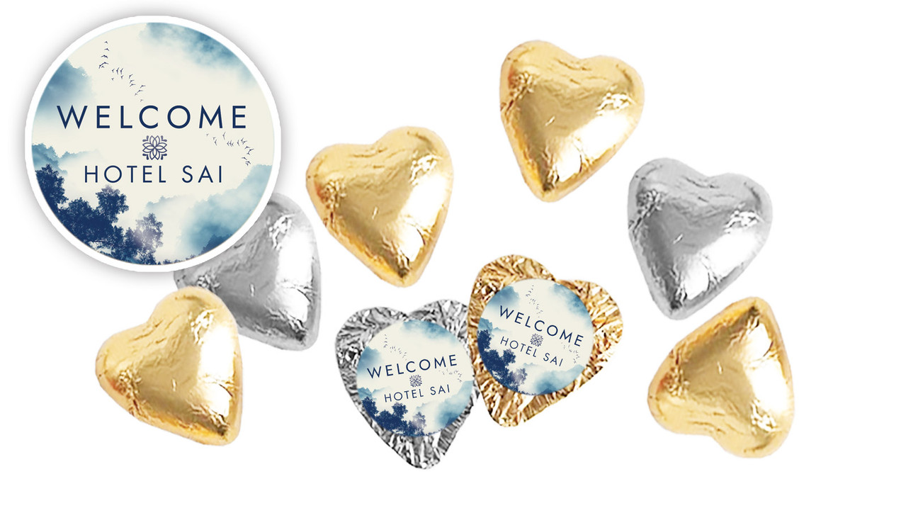 Mountain Mist Hospitality Branded Foil Chocolate Hearts