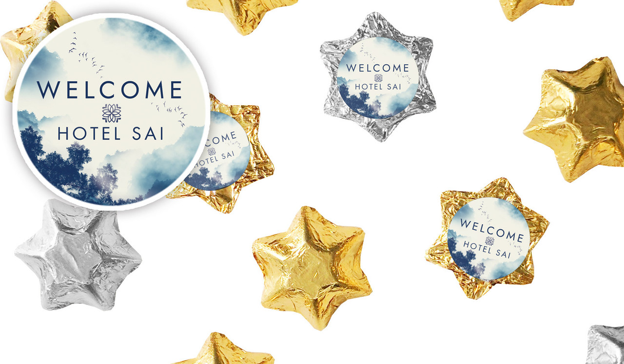 Mountain Mist Hospitality Branded Foil Chocolate Stars