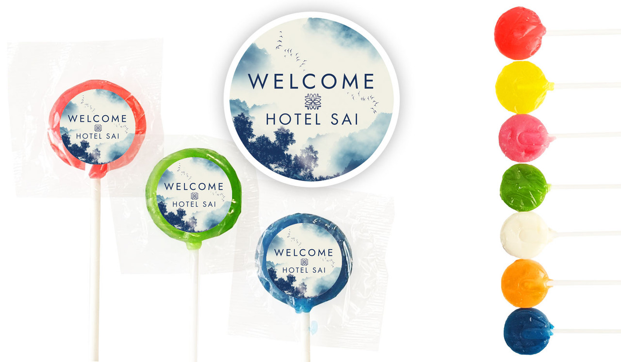 Mountain Mist Hospitality Branded 2.5cm Mini Lollipops