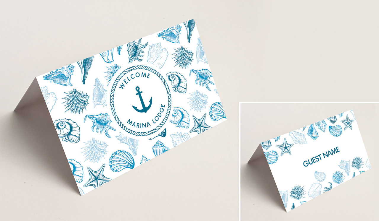Sea Shells Hospitality Branded Place Cards