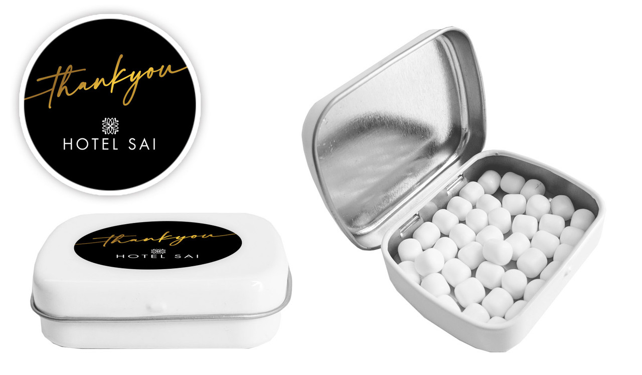 Simple Thank You Hospitality Branded Mint Tins