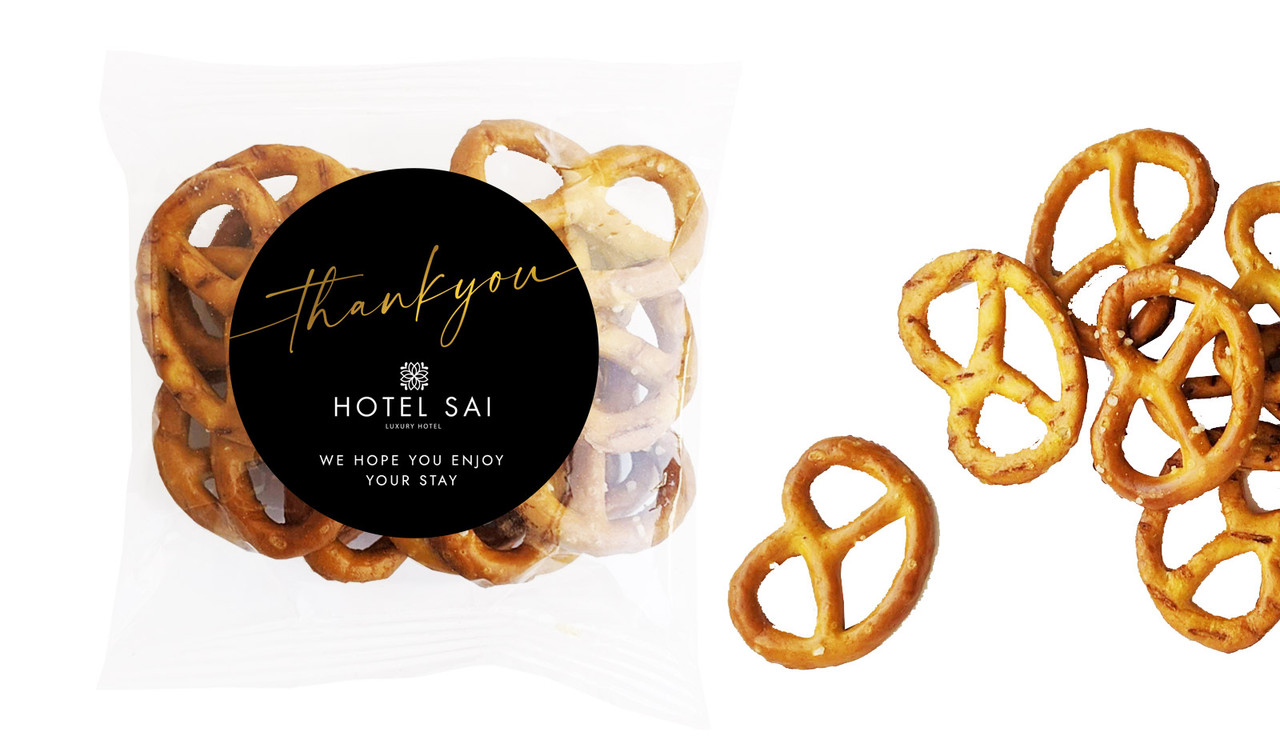Simple Thank You Hospitality Branded Bag Of Pretzels