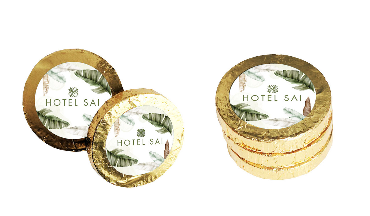Tropical Warecolour Hospitality Chocolate Coin