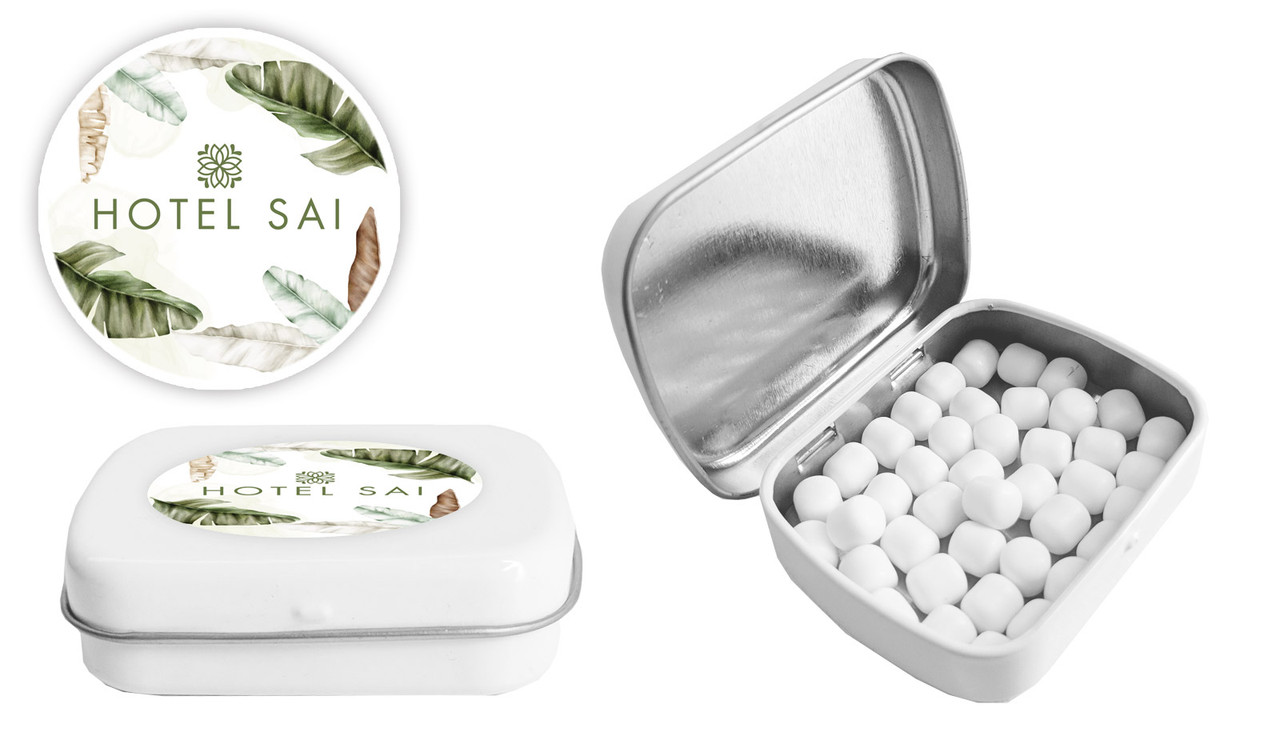 Tropical Watercolour Hospitality Branded Mint Tins
