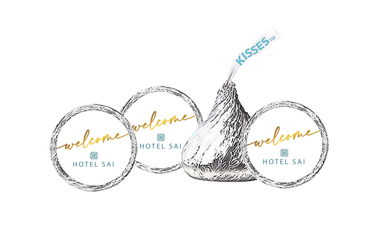 Simple Welcome Hospitality Branded Hersheys Kisses