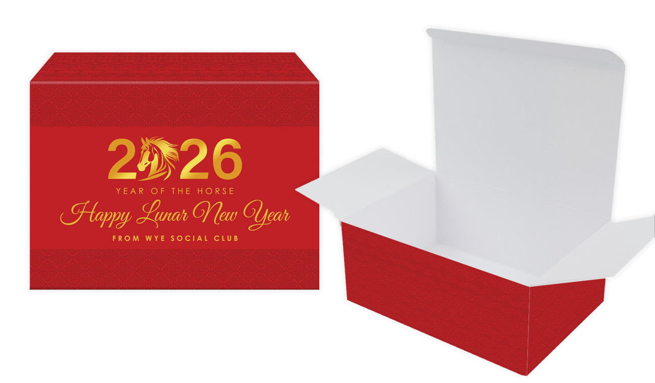 Contemporary Year Chinese New Year Personalised Tuck Gift Box