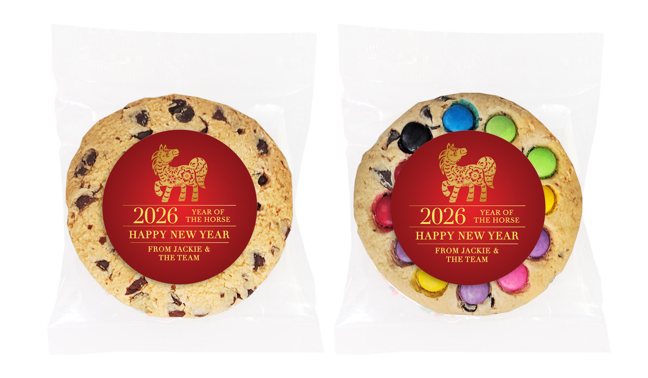 Floral Chinese New Year Personalised Cookie
