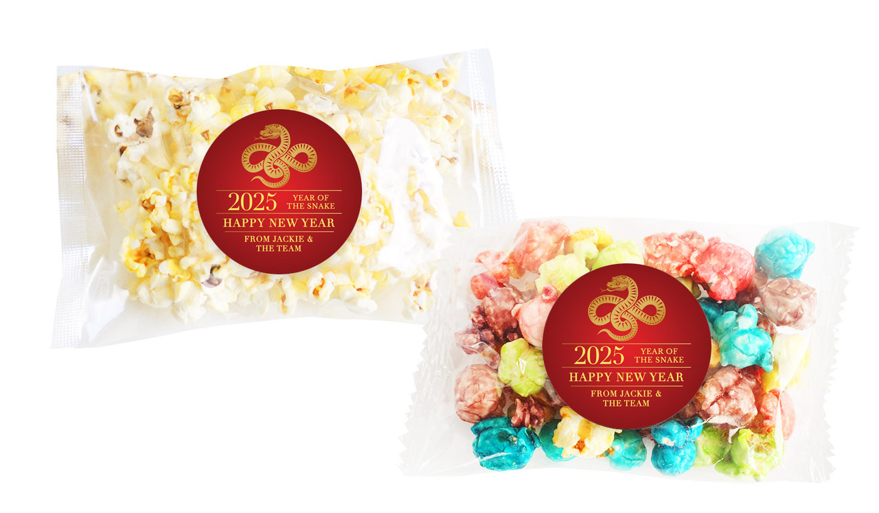 Floral Chinese New Year Personalised Popcorn Bag