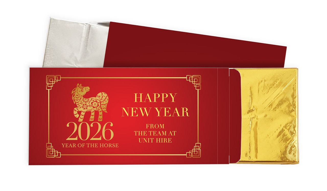Floral Chinese New Year Personalised Chocolate Bar In A Box