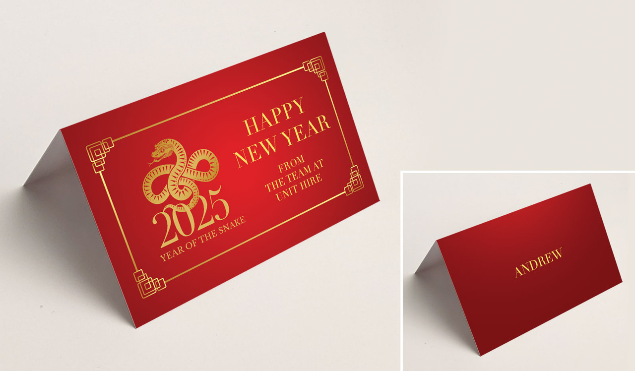 Floral Chinese New Year Place Cards With Guest Names