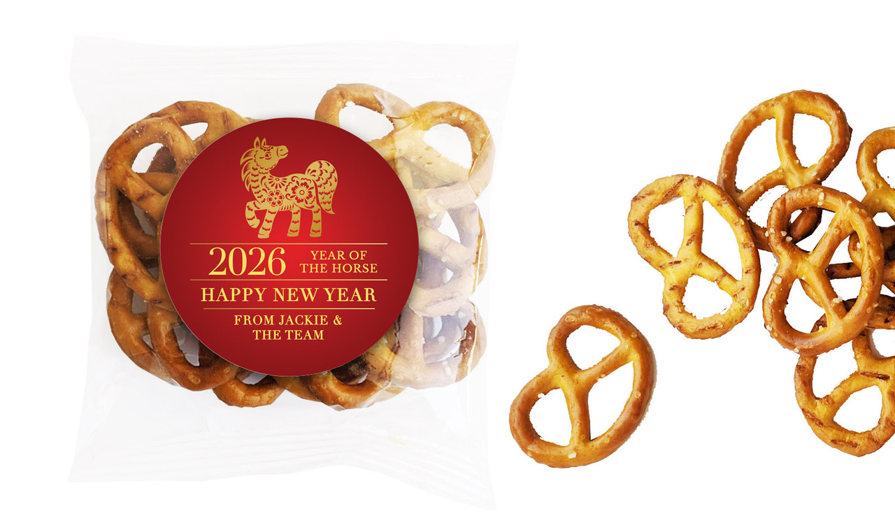 Floral Chinese New Year Custom Pretzel Bags