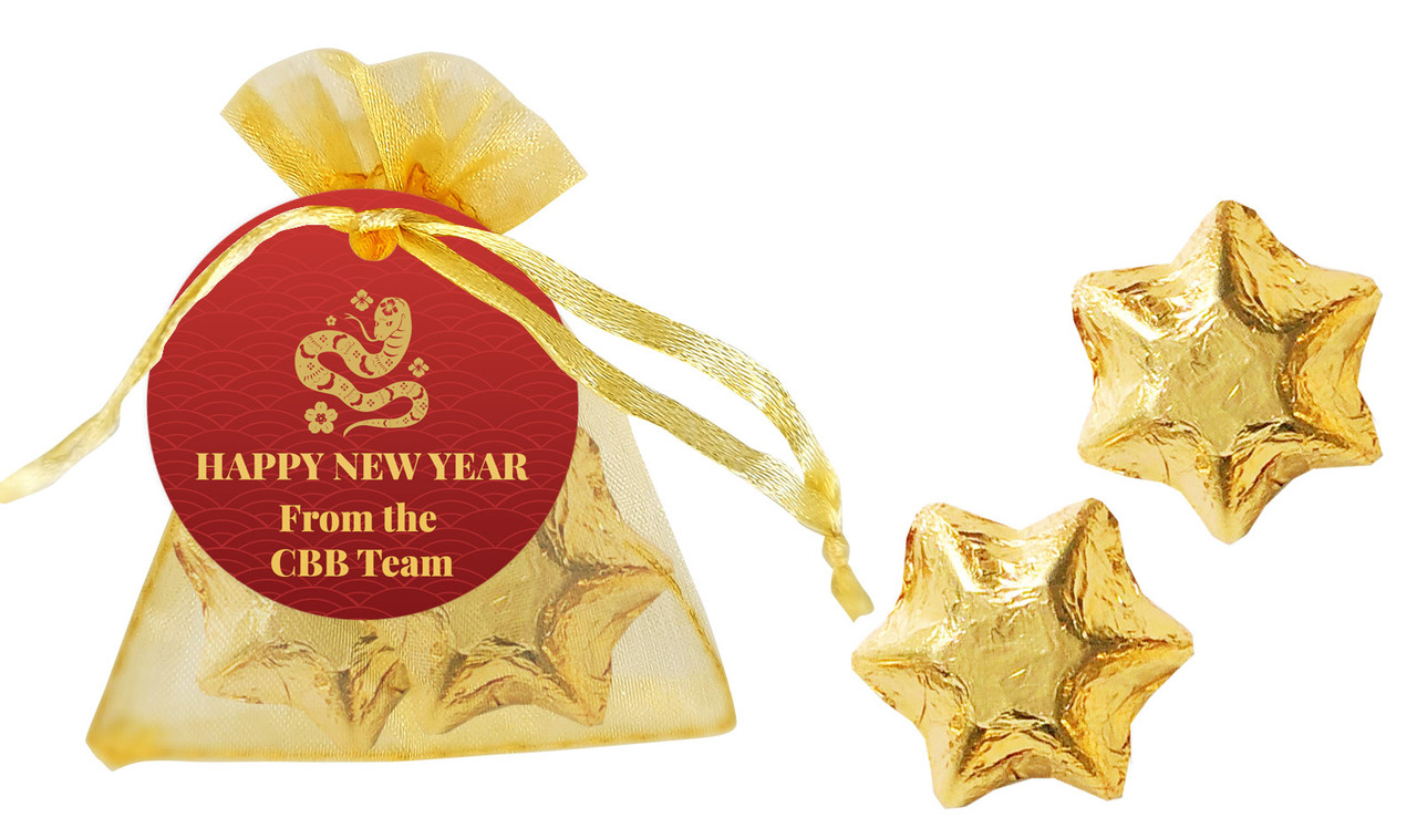 Gold Emblem Chinese New Year Personalised Organza Bag