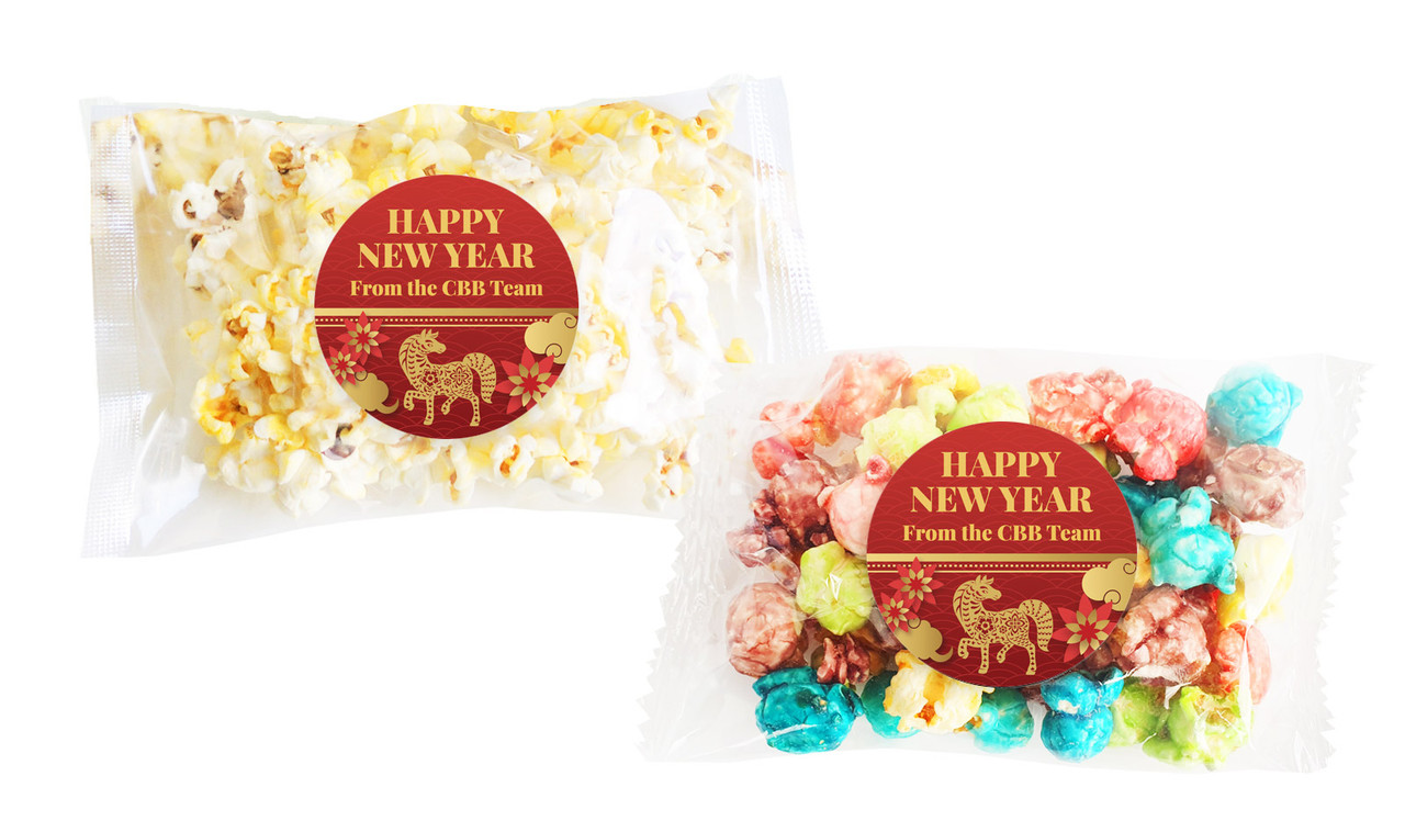 Gold Emblem Chinese New Year Personalised Popcorn Bag