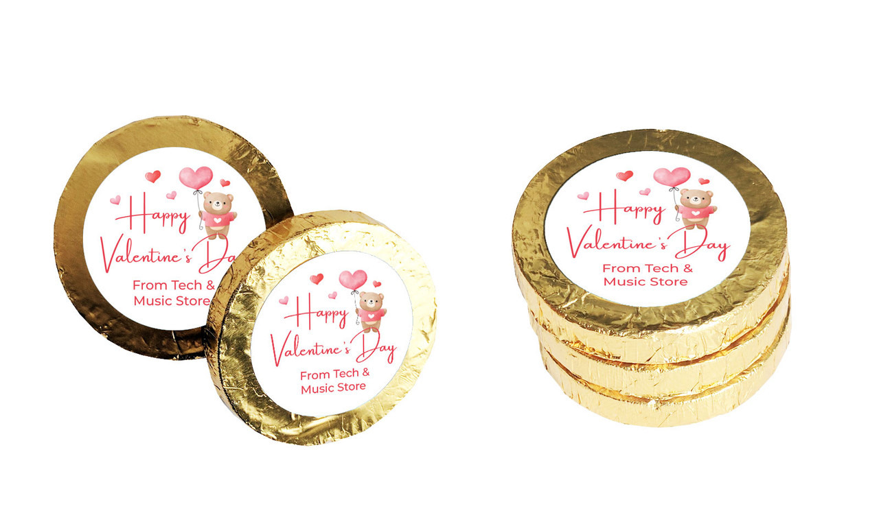 Bear Balloon Personalised Chocolate Coin