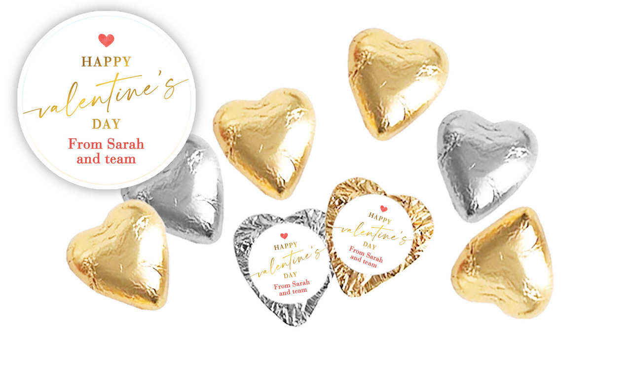 One Love Foil Covered Chocolate Hearts