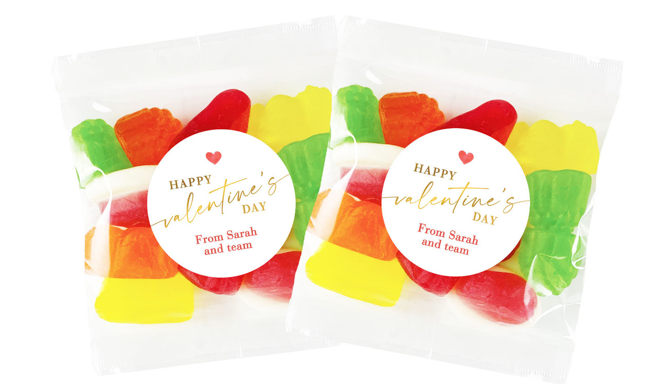 One Love Valentines Day Personalised Lolly Bag