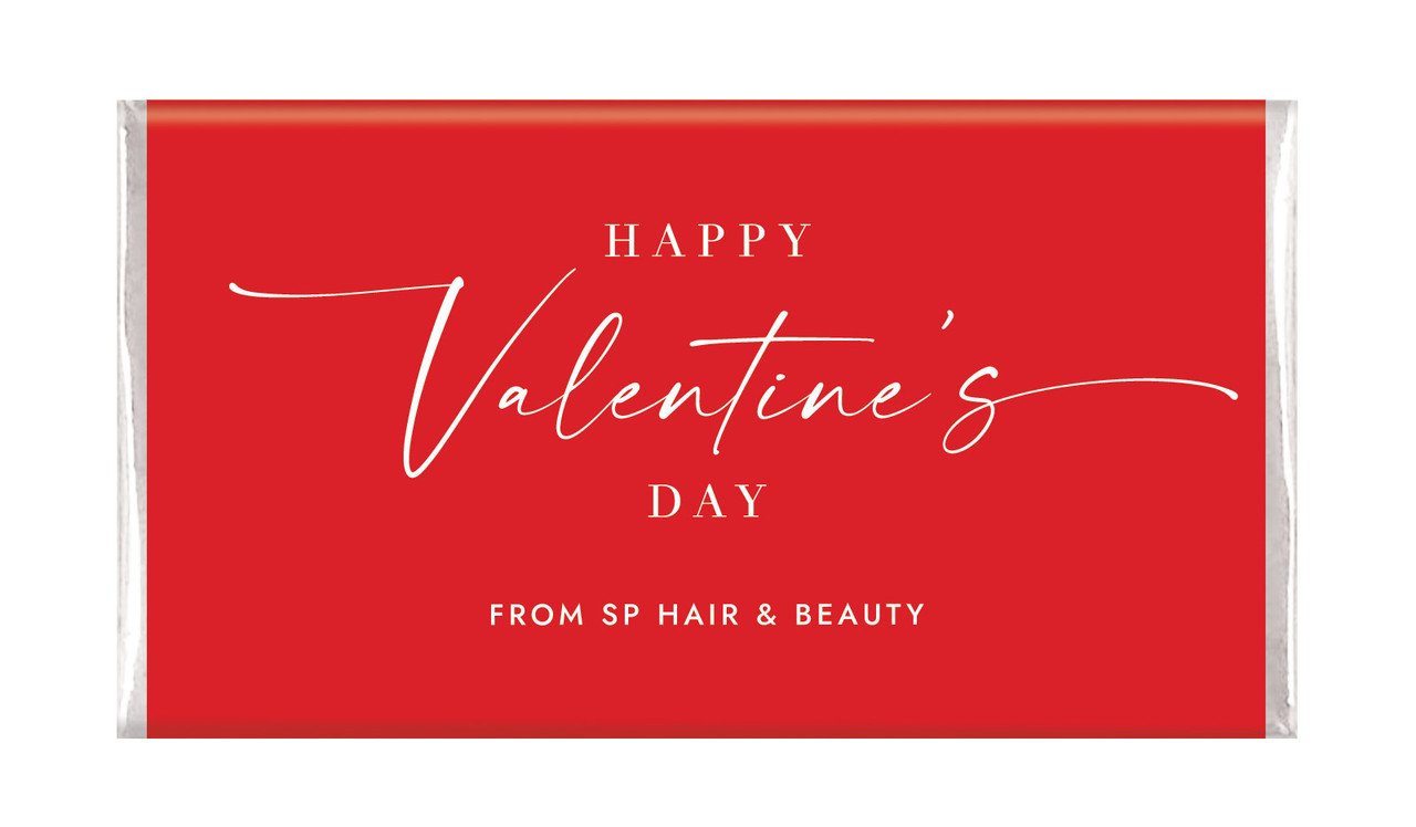 Only Red Valentine's Day Personalised Chocolate Bars