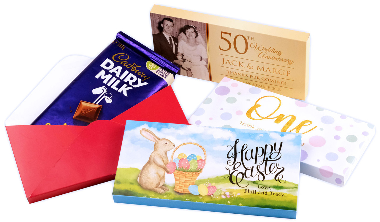 Cadbur Bar Boxes for personal celebrations too