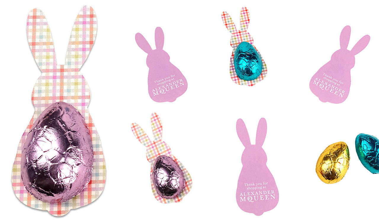 Branded Bunny Card WIth Chocolate Half Egg