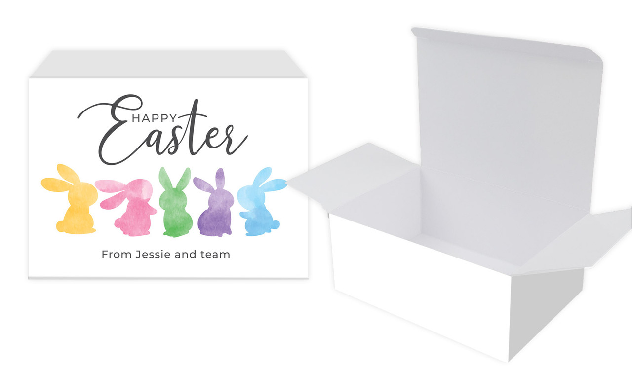 Colourful Bunnies Personalised Tuck Gift Box