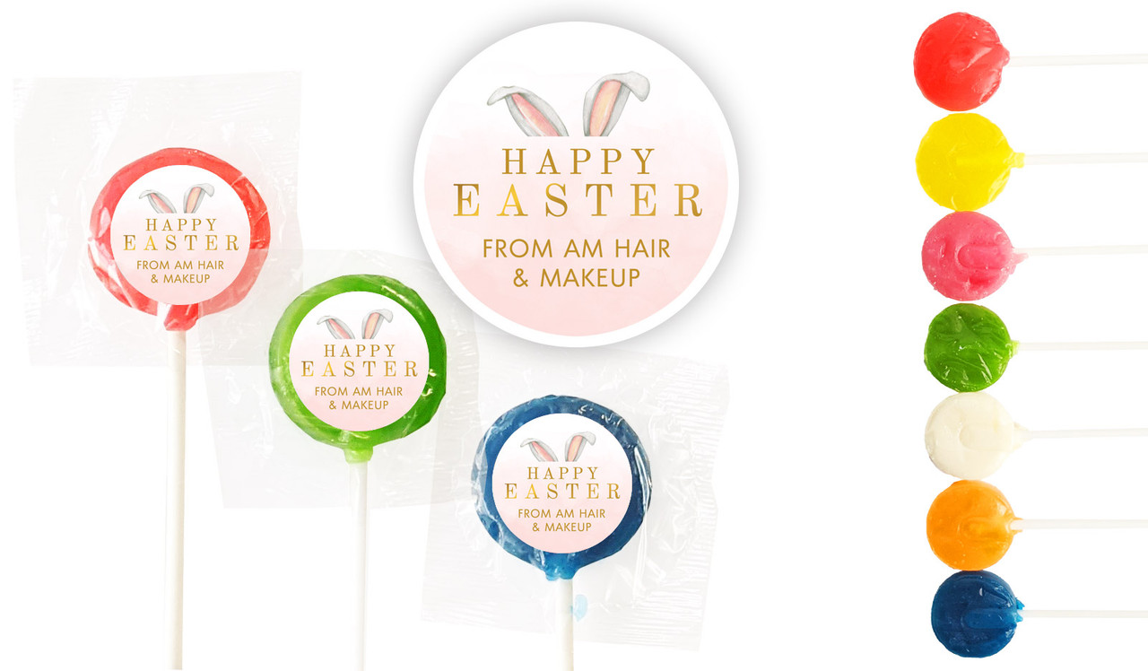 Colourful Bunnies Custom 3cm Mini Lollipops