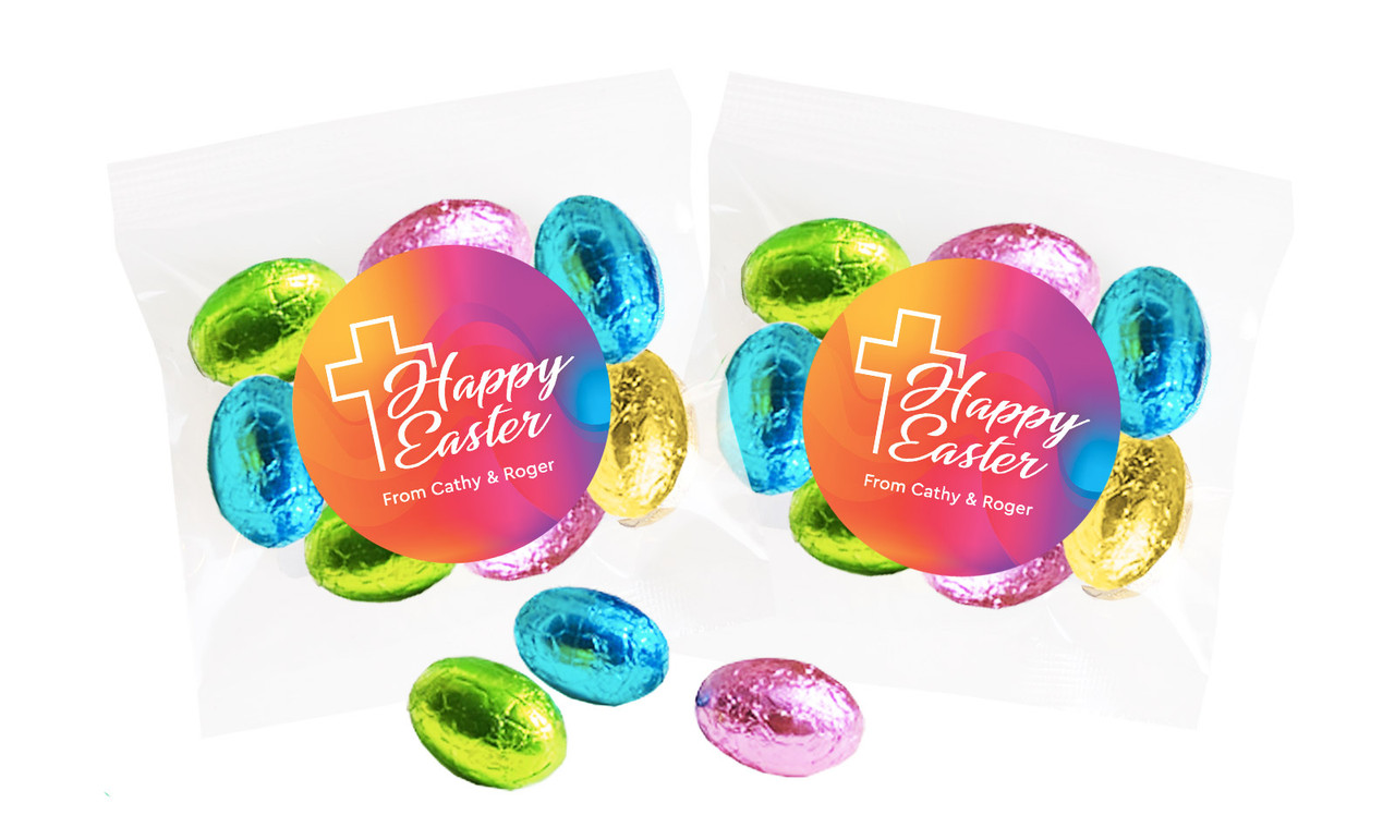 Radiant Religious Personalised Bag Of Easter Eggs