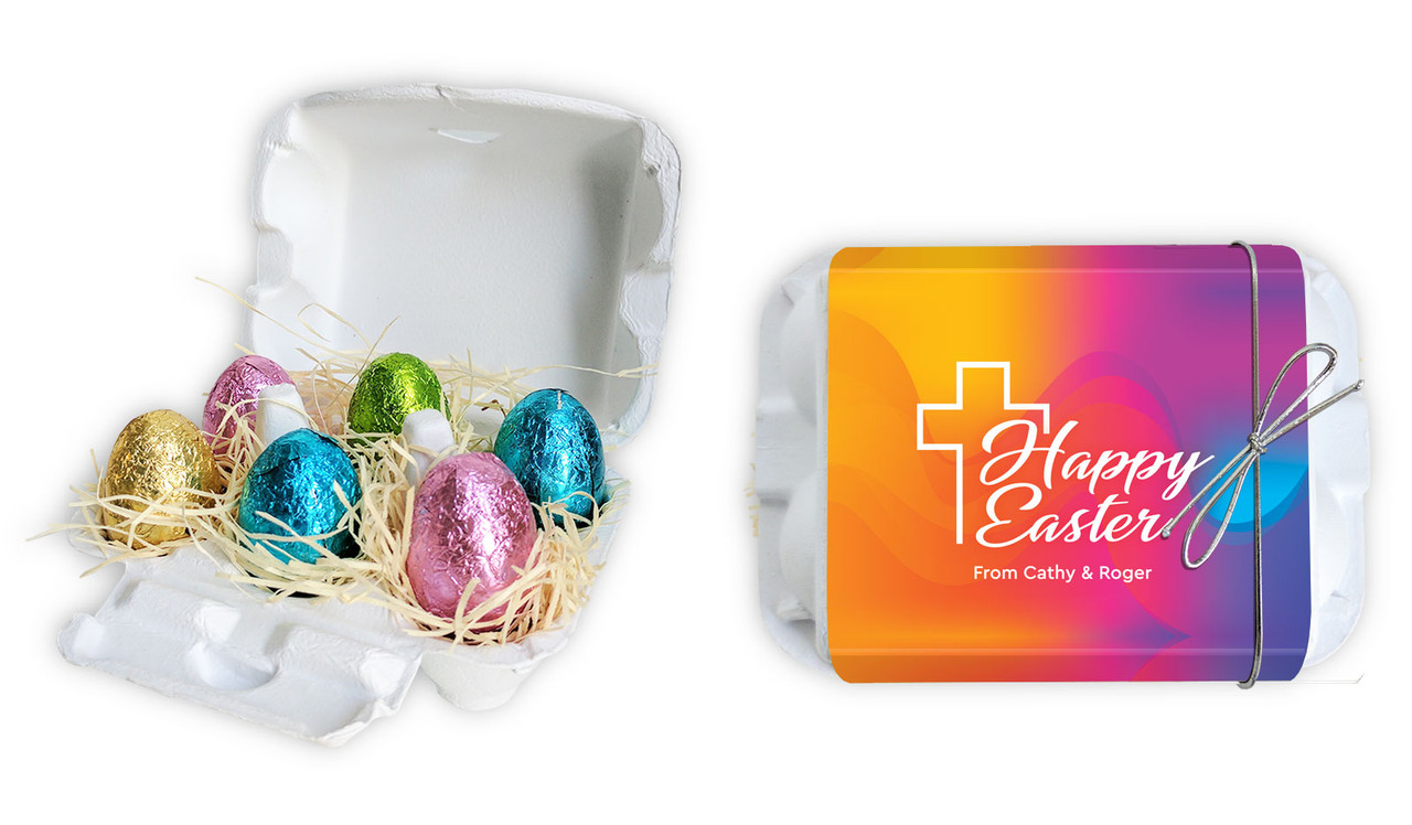 Radiant Religious Personalised Easter Egg Carton
