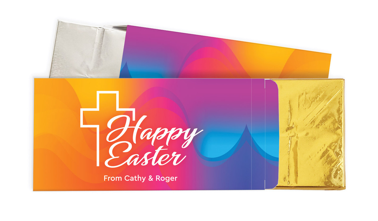 Radiant Religious Personalised Easter Chocolate Bar In A Box