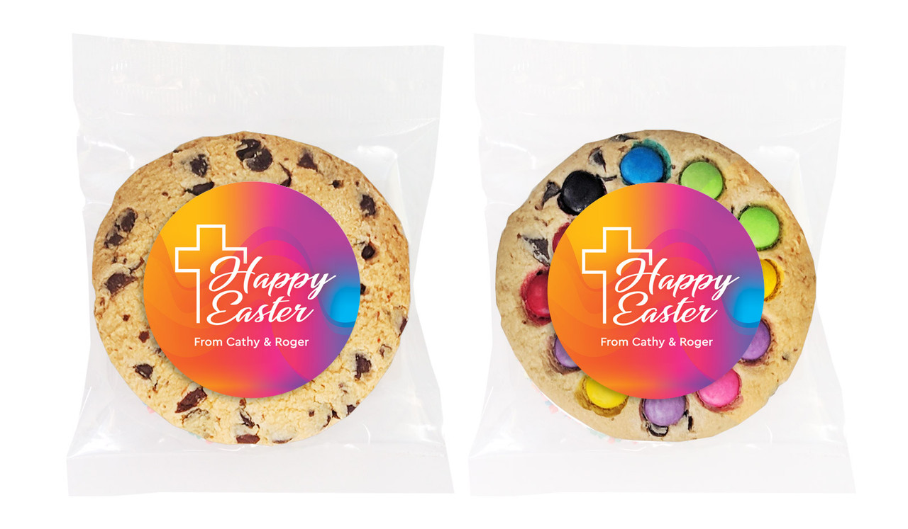 Colourful Bunnies Personalised Easter Cookies