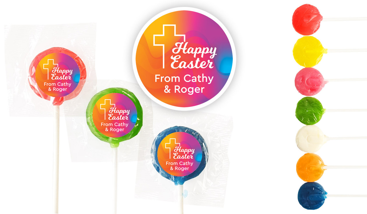Colourful Bunnies Custom 3cm Mini Lollipops