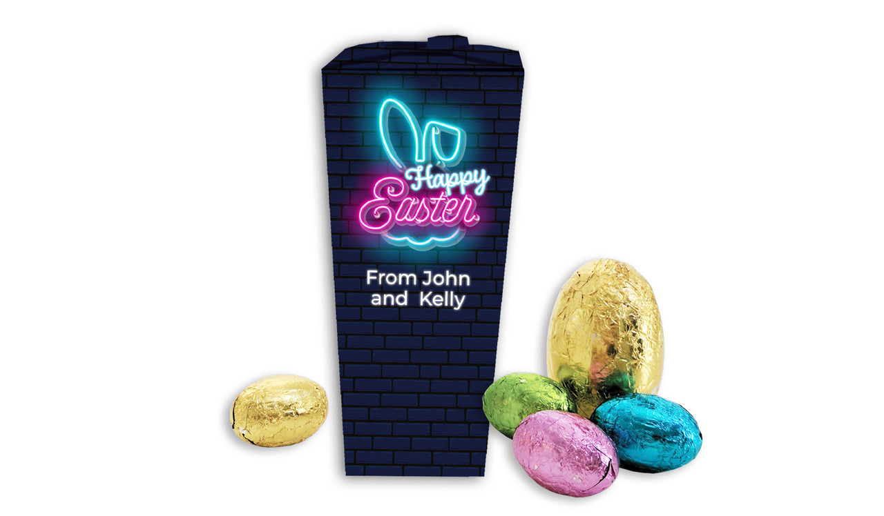Neon Personalised Easter Egg Chocabox