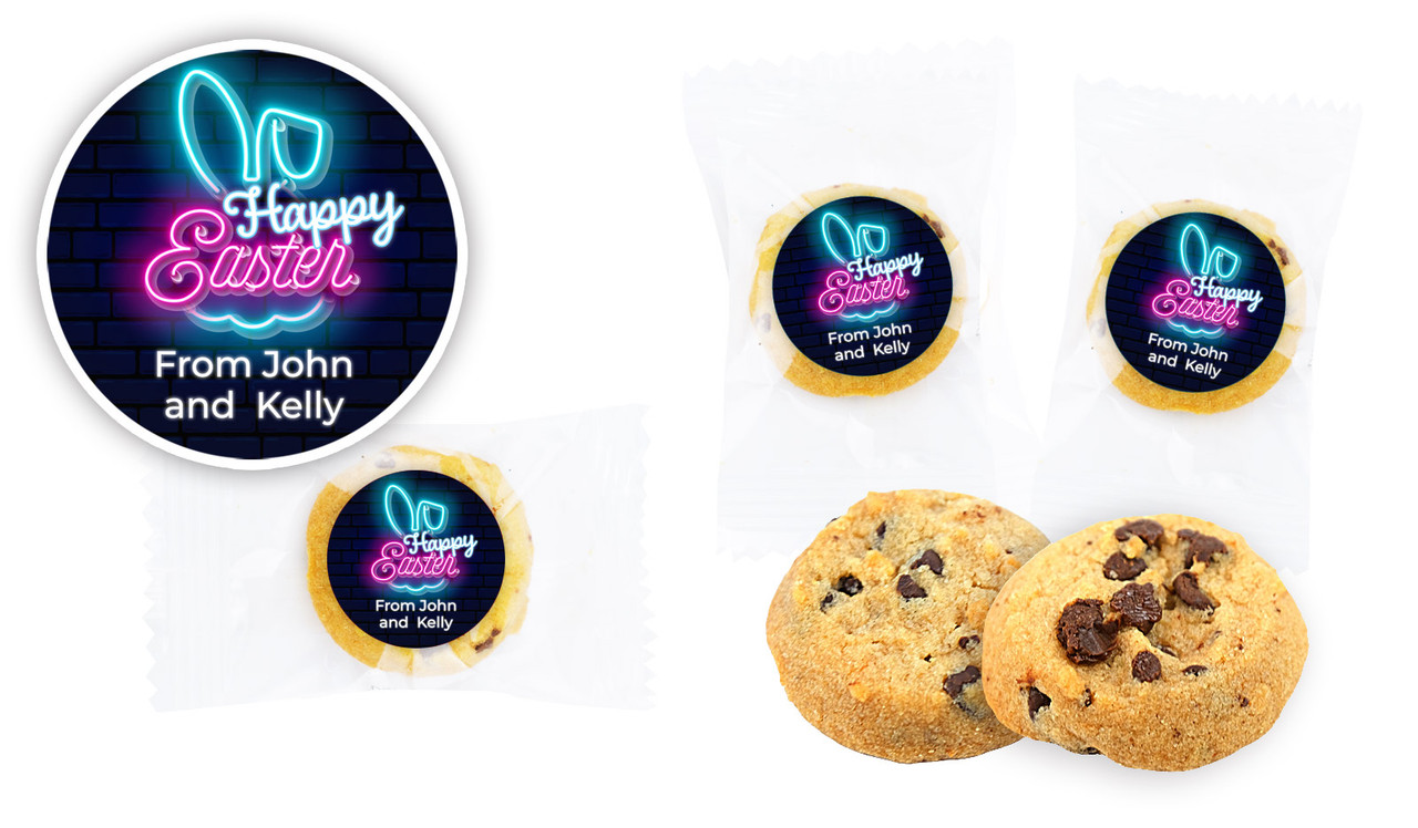 Neon Easter Personalised Bite-Size Cookie 5g