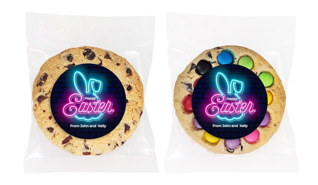 Neon Personalised Easter Cookies