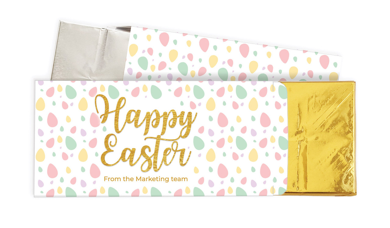 Pastel Eggs Personalised Easter Chocolate Bar In A Box