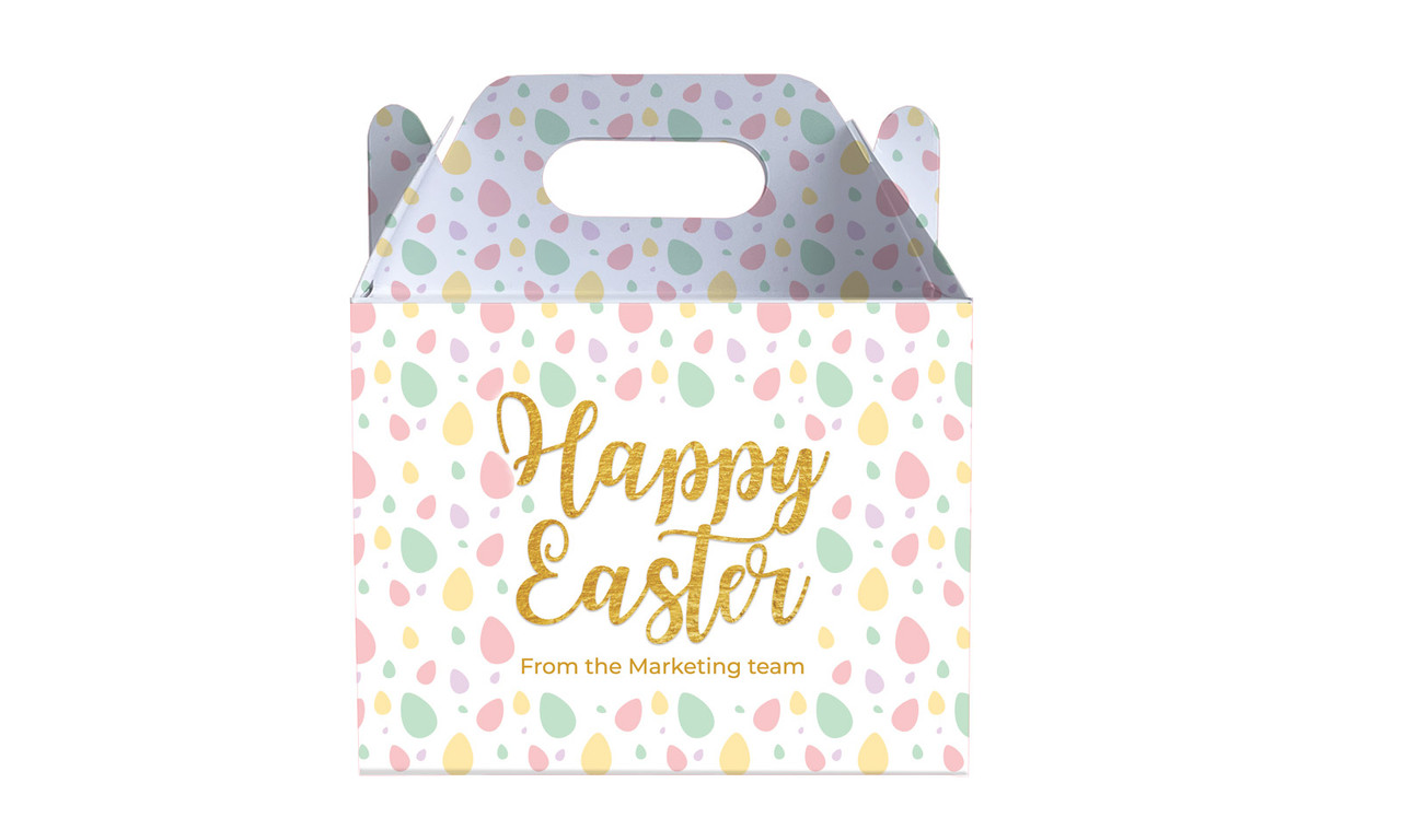 Pastel Eggs Personalised Easter Gable Favour Box